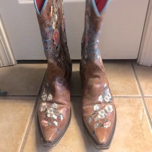 Floral cowgirl boots